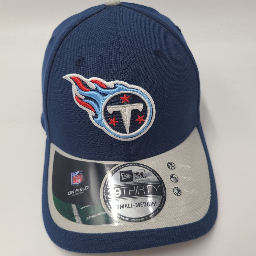 Tennessee Titans Hat Fitted S-M New Era 39Thirty Blue Gray NFL On Field Sideline